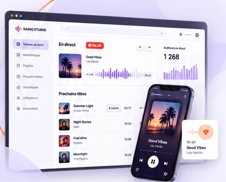 Aperçu du manager radio et de son lecteur mobile